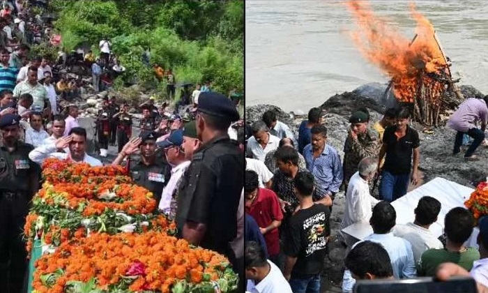 पंचतत्व में विलीन हुये उत्तराखंड के वीर सपूत,,एक ही दिन हुआ पांचों वीरों के अंतिम संस्कार..