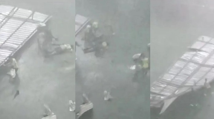 फुटबॉल ग्राउंड का शेड गिरने से 6 बच्चे घायल..