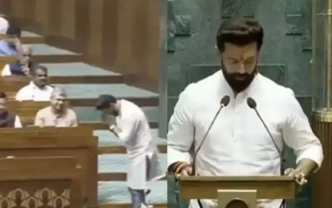 चिराग पासवान ने सांसद के तौर पर ली शपथ..