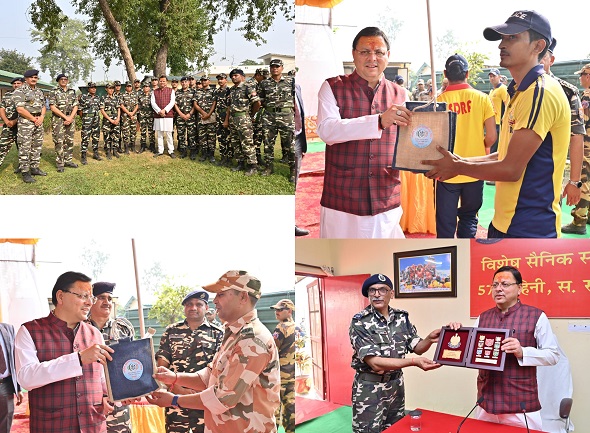 चम्पावत में सीएम धामी ने भूतपूर्व सैनिकों को किया सम्मानित