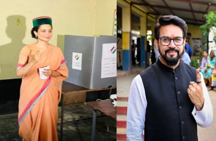 हिमाचल में कंगना,अनुराग ठाकुर,सुक्खू समेत कई दिग्गज नेताओं ने किया मतदान..