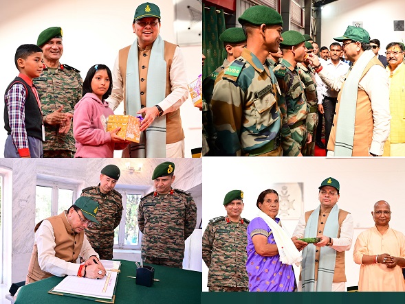 मुख्यमंत्री ने सेना के जवानों के साथ मनाई दीपावली